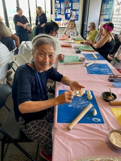 Dumplings and Chinese paper cutting for Chinese new year