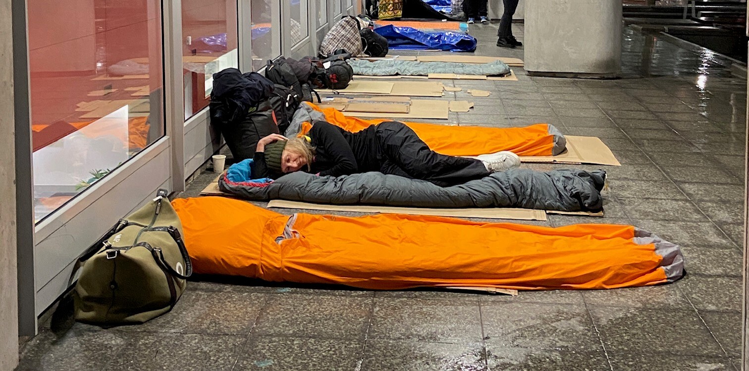 Gillian doing the Big Sleepout