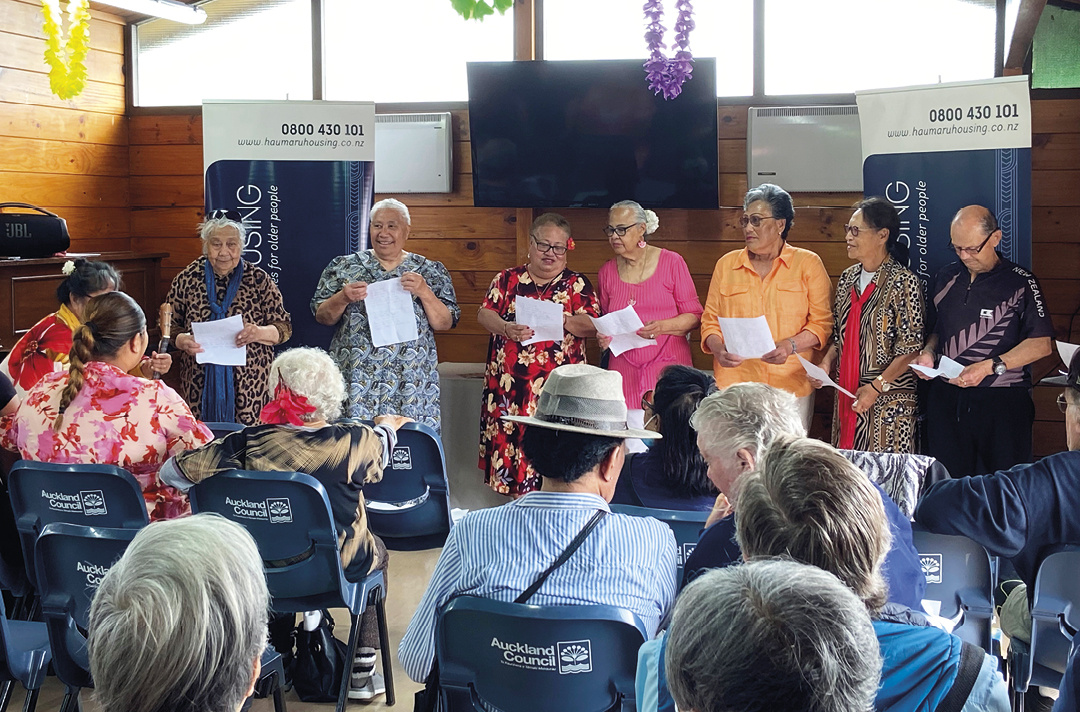 Otara Court tenants performing a lovely item for their guests.