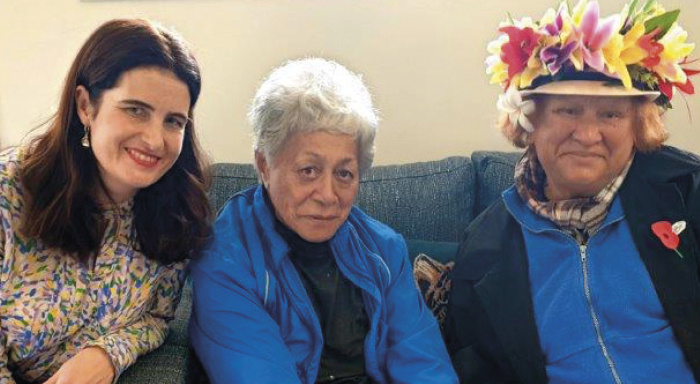 Nicola at Topping Court withRachel Smith and Ina Tutangata.