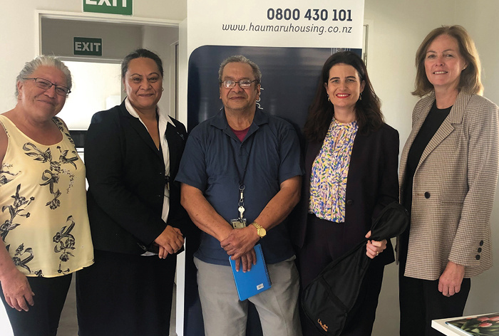 With (from left) Helen Snowball,Community Manager Maria Fruean, Vaianu Napara and Gabby Clezy.