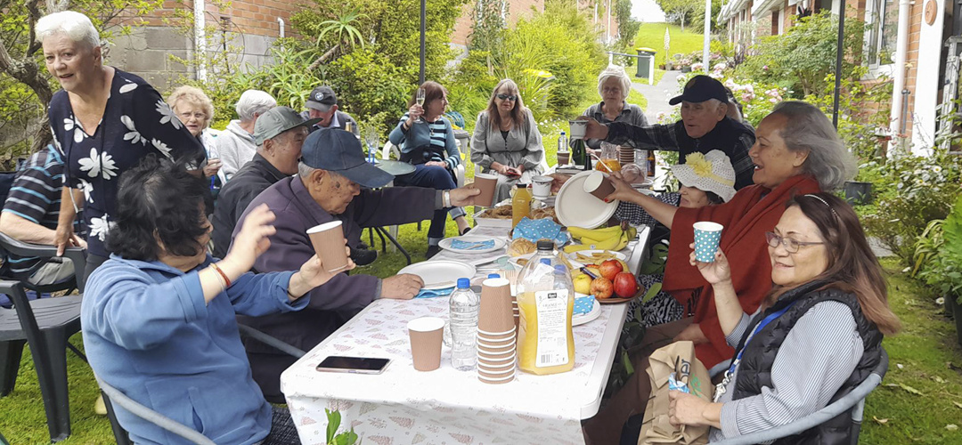 An overcast day didn’t stop Birkdale Court tenants from partying.