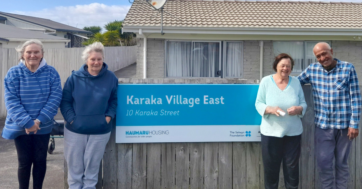 Good neighbours: (from left) Desne, Pamela, Judith and Noel