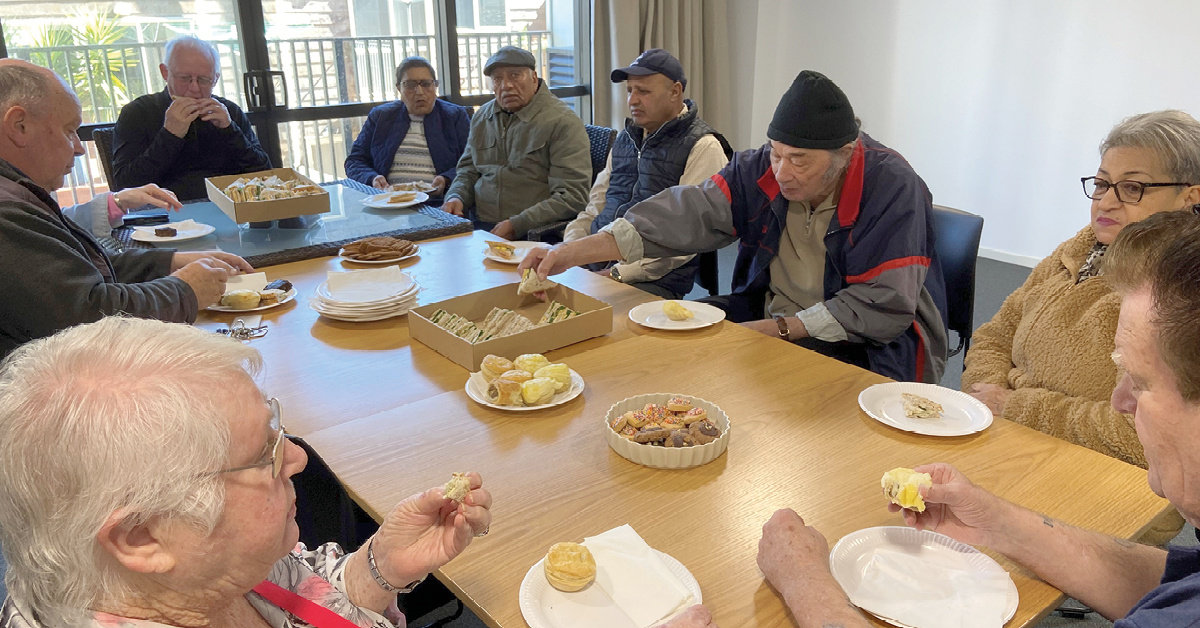 Morning tea at Bridge Court with Māngere Budgeting Services