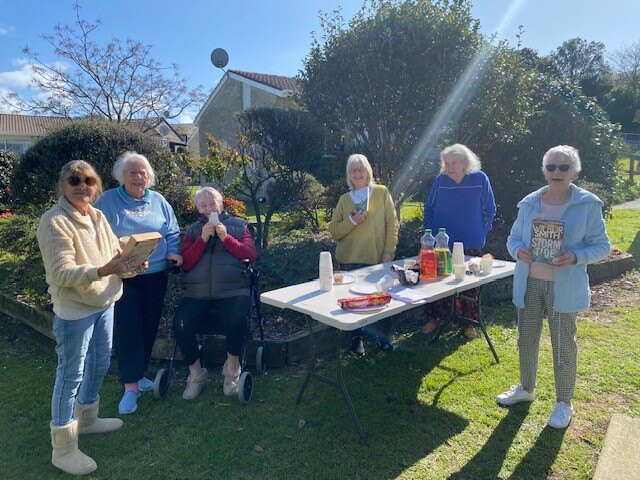 Mobile library visit for Peggy Phillips