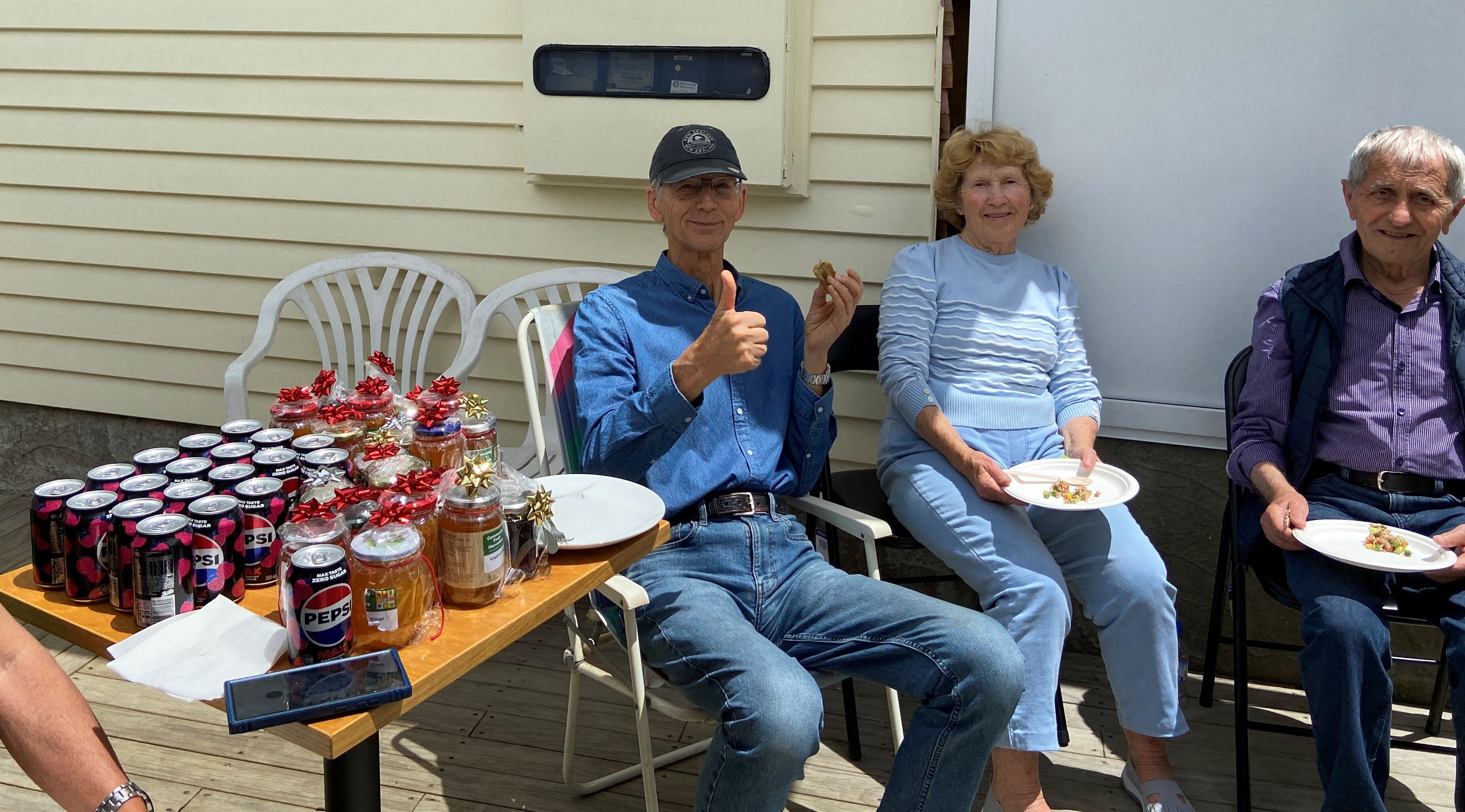 Gordon Court tenants in Milford were also delighted with their gifts of jam and Pepsi from C3 Church.